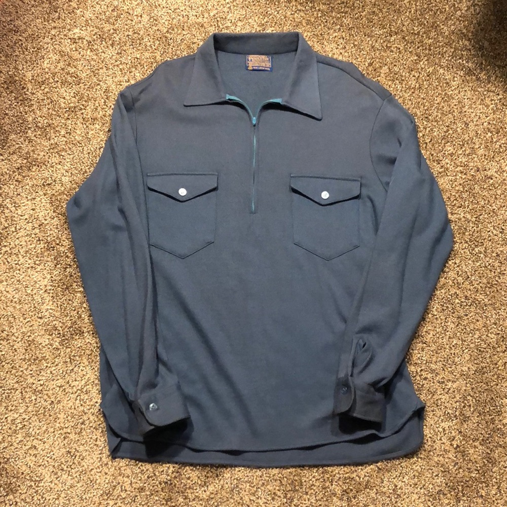 Pendleton Long Sleeve Wool Half Zip
